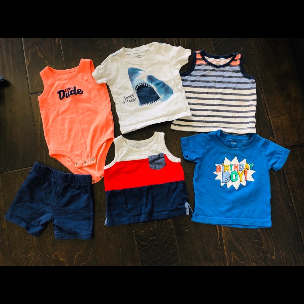 Baby Boy T-shirt’s Bundle - 6 Pack- Size 9M